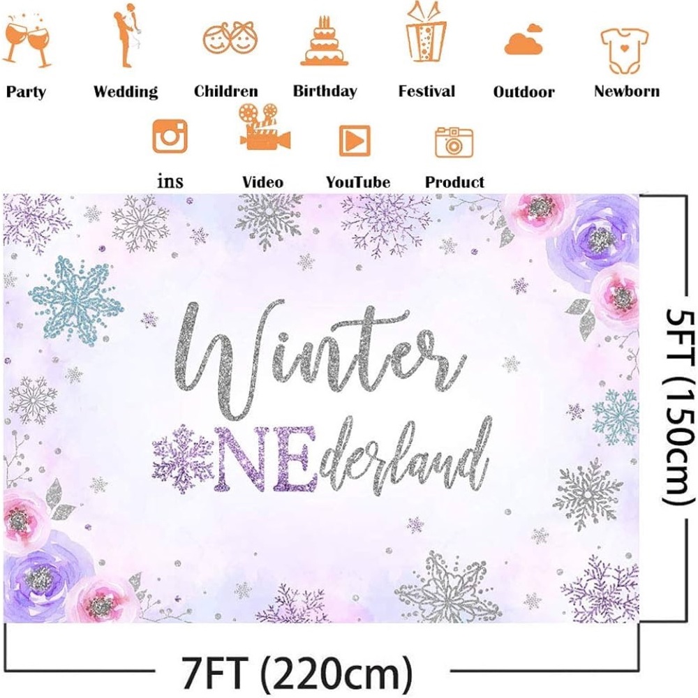 Winter ONEderland Birthday Backdrop